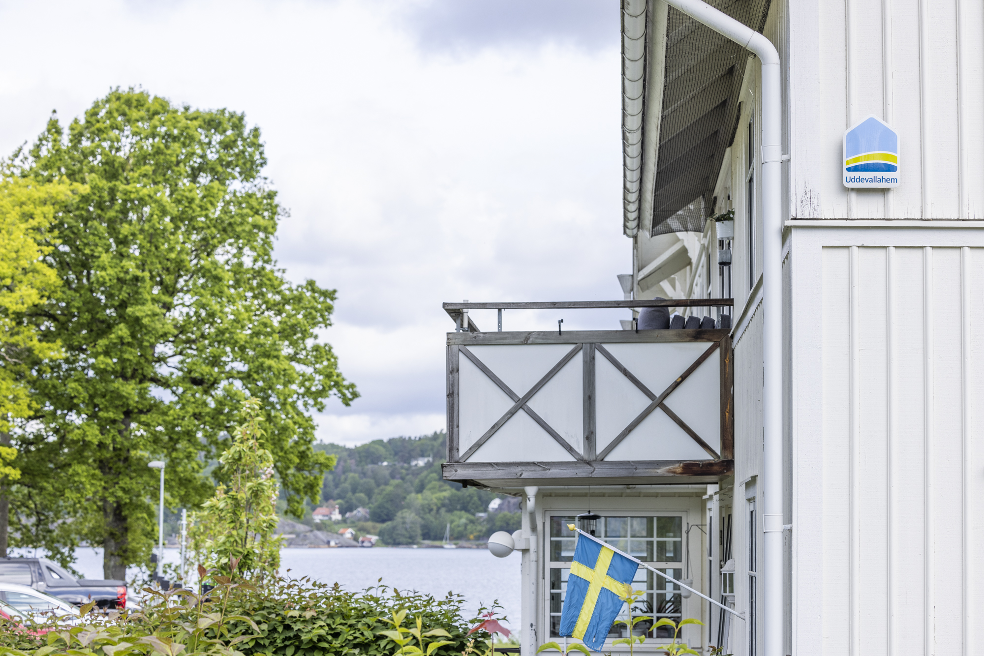 Utsikt från en av balkongerna på Robert Macfies väg 4